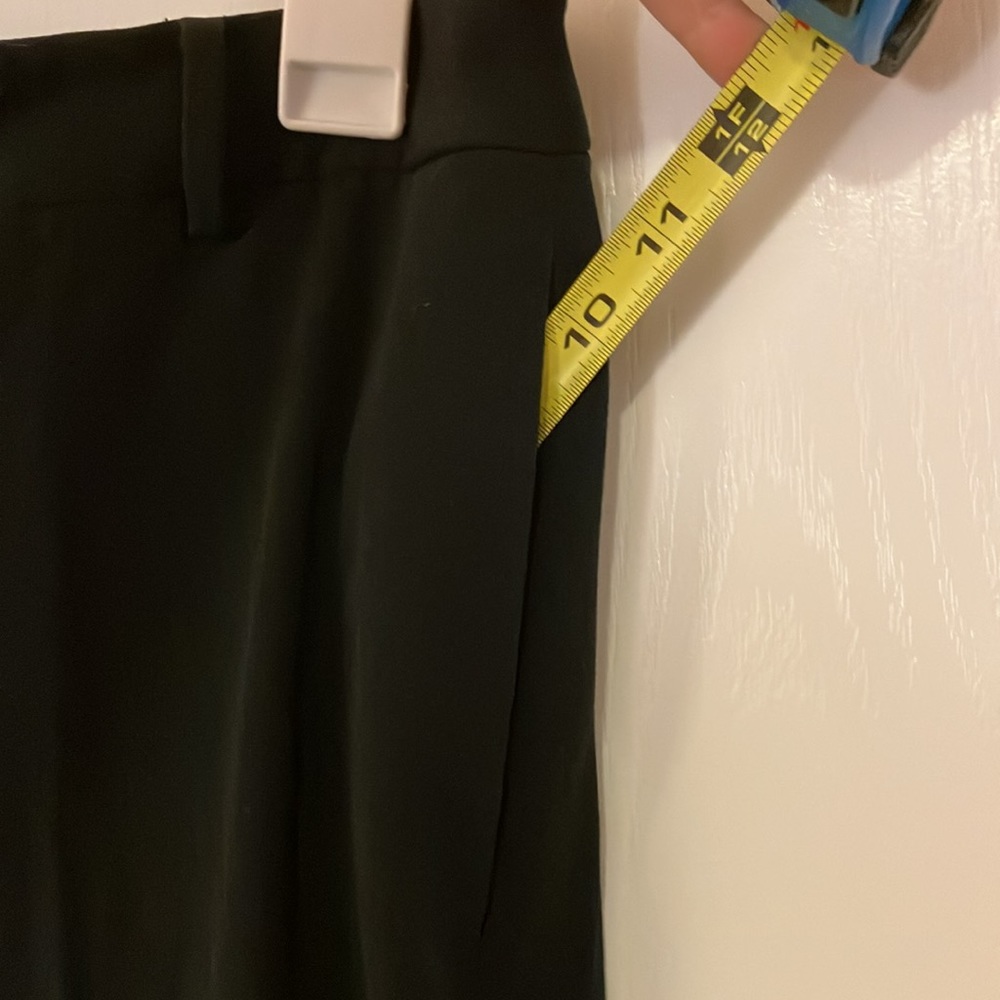 Size 14 black stretch woven poly rayon 4 pocket trousers (1st pair) - Picture 7 of 10